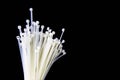 Pie of nylon cable ties on black background Royalty Free Stock Photo