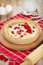Pie with red currant and cottage cheese Royalty Free Stock Photo