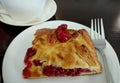 pie with red jam filling
