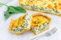 Pie with ricotta and spinach Royalty Free Stock Photo