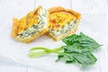 Pie with ricotta and spinach Royalty Free Stock Photo