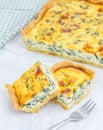 Pie with ricotta and spinach Royalty Free Stock Photo