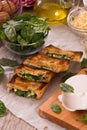 Pie with spinach and ricotta cheese. Royalty Free Stock Photo