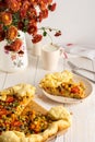 Pie with stewed vegetables Royalty Free Stock Photo