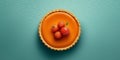 Pie tart cake pumpkin dessert for snack party time with family isolated background
