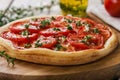 Pie with tomato tart Royalty Free Stock Photo