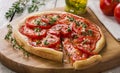 Pie with tomato tart Royalty Free Stock Photo