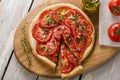 Pie with tomato tart Royalty Free Stock Photo