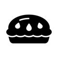 Pie glyph flat vector icon Royalty Free Stock Photo