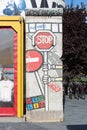 piece of the berlin wall in berlin - germany Royalty Free Stock Photo