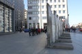 Piece of the Berlin Wall at Potsdamer Platz Royalty Free Stock Photo