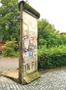 Piece of the Berlin wall in a small German town Royalty Free Stock Photo