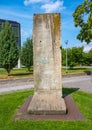 A piece of the Berlin Wall at the state parliament of Baden-WÃÂ¼rttemberg Stuttgart. Germany, Europe Royalty Free Stock Photo
