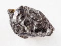 piece of Bituminous coal stone on white