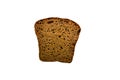 A piece of black bread on a white background Royalty Free Stock Photo