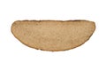 A piece of black bread on a white background. Royalty Free Stock Photo