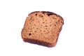 Piece of black bread on white background Royalty Free Stock Photo