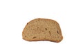 Piece of black bread on a white background close-up Royalty Free Stock Photo