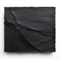 Piece of black cardboard isolated on white created with Generative AI Royalty Free Stock Photo