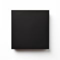 Piece of black cardboard isolated on white created with Generative AI Royalty Free Stock Photo