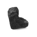 Piece of black coal isolated on white Royalty Free Stock Photo