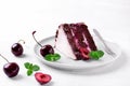 Piece of Black Forest cake Royalty Free Stock Photo