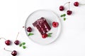 Piece of Black Forest cake Royalty Free Stock Photo