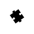 Piece of black puzzle icon Royalty Free Stock Photo