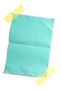 Piece of blank colored paper Royalty Free Stock Photo