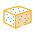 Piece of blue cheese icon vector outline illustration Royalty Free Stock Photo