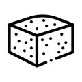 Piece of blue cheese icon vector outline illustration Royalty Free Stock Photo