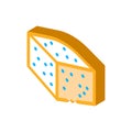 Piece of blue cheese isometric icon vector illustration Royalty Free Stock Photo