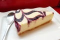 a piece of blueberry cheese cake Royalty Free Stock Photo