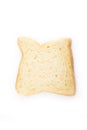 A piece of bread isolate a slice of white bread isolated on background