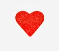 Heart. Single shape of glitter heart