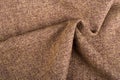 Piece of brown twisted fabric