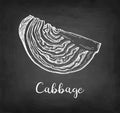 Chalk sketch of cabbage