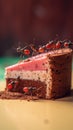 A piece of cake with ants on top of it. Generative AI image. Royalty Free Stock Photo
