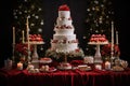 Piece cake christmas. Generate Ai Royalty Free Stock Photo