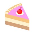 Piece of cake isometric 3d icon