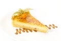 Piece of cake with passion fruit Royalty Free Stock Photo