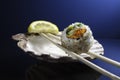 Piece of California Roll Sushi Royalty Free Stock Photo