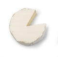 Piece of camembert cheese