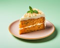 a piece of carrot cake on a plate Royalty Free Stock Photo