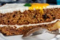 A piece of carrot cake Royalty Free Stock Photo