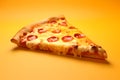 A slice of cheese-filled Italian sausage pizza close-up Royalty Free Stock Photo