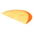 Piece cheese icon, cartoon style Royalty Free Stock Photo