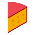 Piece cheese icon, isometric style Royalty Free Stock Photo