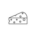 A piece of cheese icon meal cheese Royalty Free Stock Photo