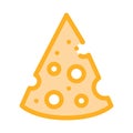 Piece of cheese icon vector outline illustration Royalty Free Stock Photo